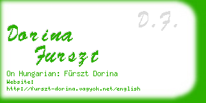 dorina furszt business card