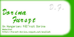 dorina furszt business card